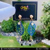 Ear Studs 091 ( Blue )